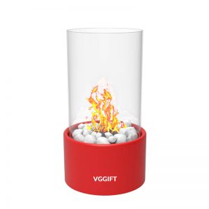 Ventless Ethanol Fireplace, red