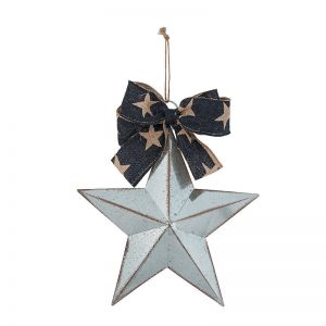 Barn Star with Patriotic Bow
